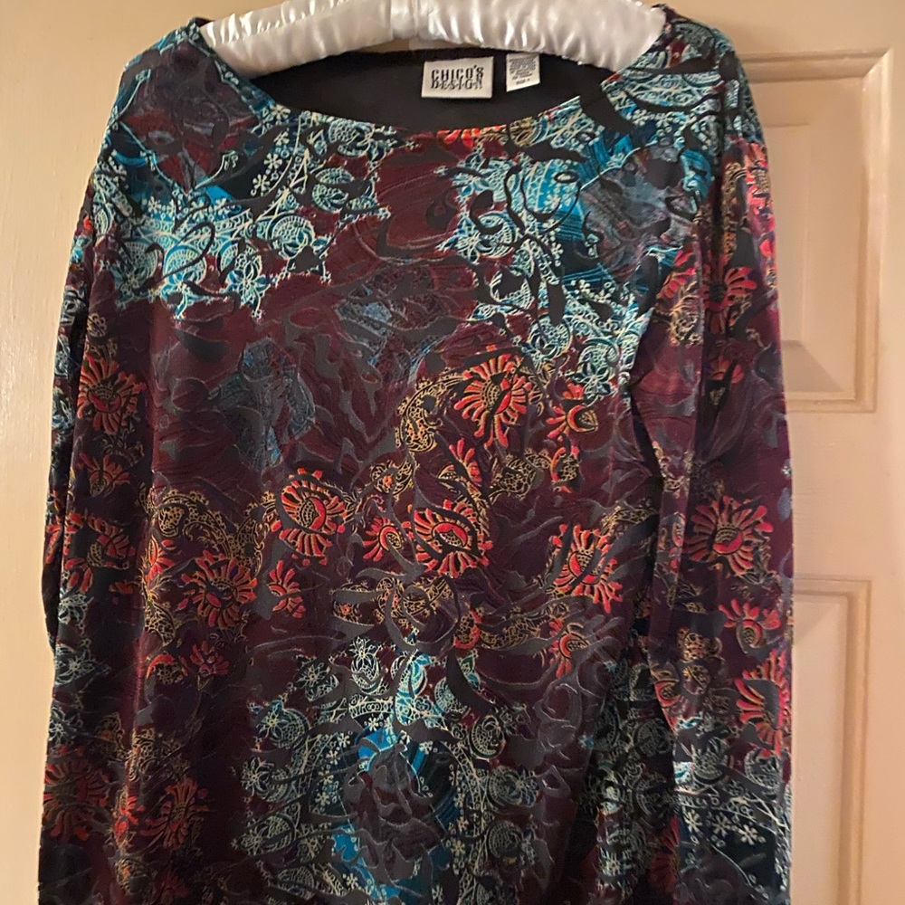 Long sleeve velvet top by Chico’s